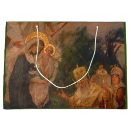 GRANDE BOLSA DE REGALO ESCENA DE NATIVIDAD RENACIMIENTO 