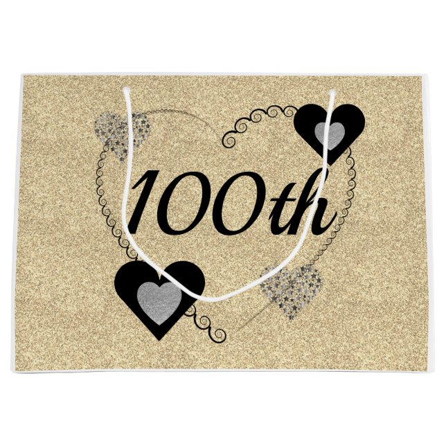 Grande Bolsa de regalo especial de cumpleaños 100 (Anverso)