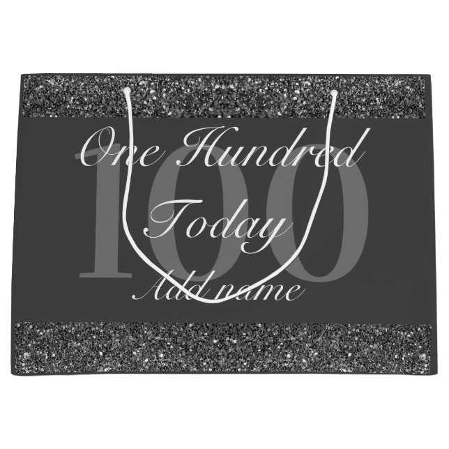 Grande Bolsa de regalo especial de cumpleaños 100 (Anverso)