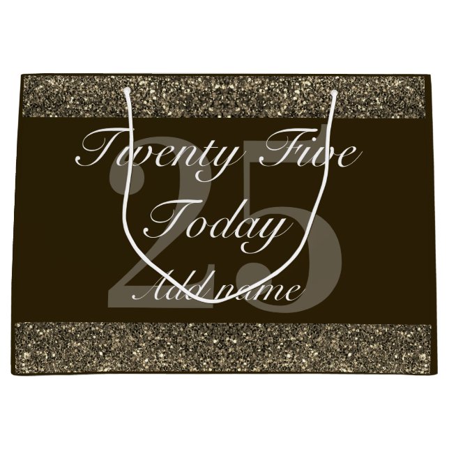 Grande Bolsa de regalo especial de cumpleaños 25 personal (Anverso)