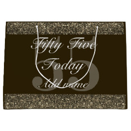 Grande Bolsa de regalo especial de cumpleaños 55 personal