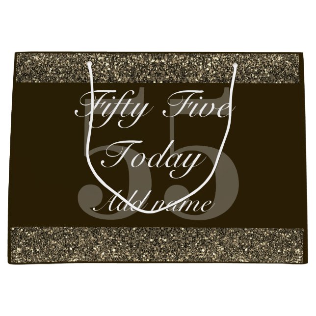 Grande Bolsa de regalo especial de cumpleaños 55 personal (Anverso)