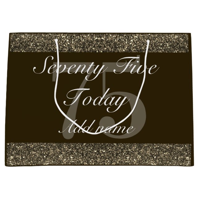 Grande Bolsa de regalo especial de cumpleaños 75 personal (Anverso)