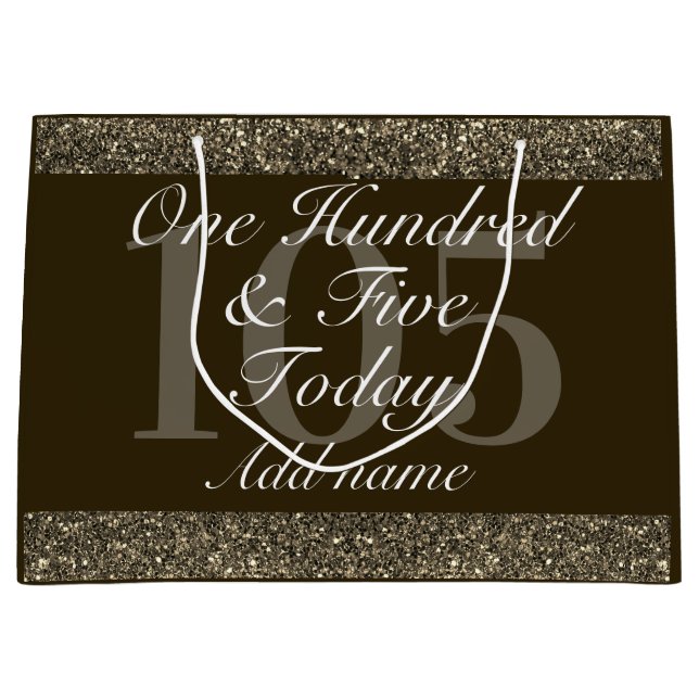 Grande Bolsa de regalo especial de cumpleaños personaliza (Anverso)