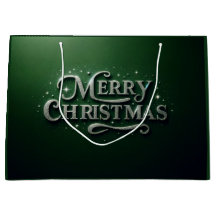 Bolsa de regalo "Feliz Navidad" verde esmeralda
