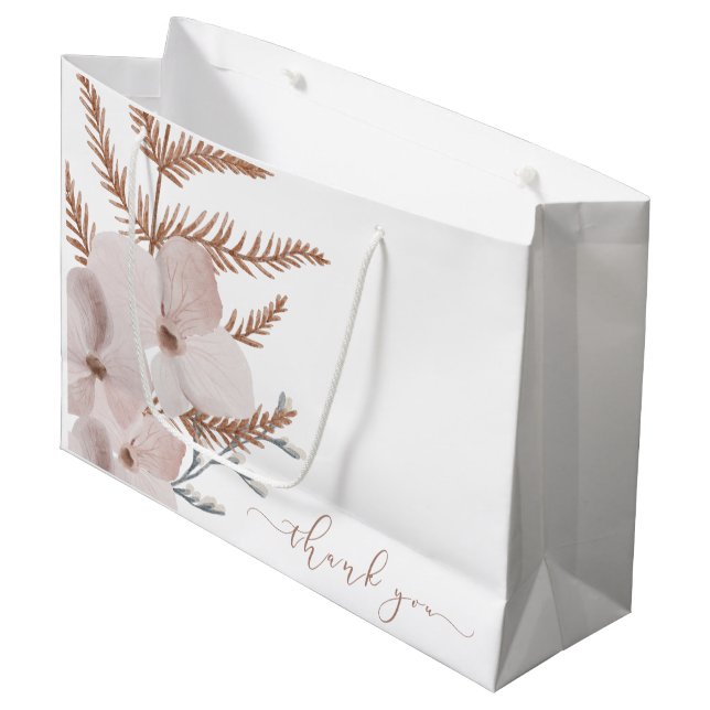 Grande Bolsa de regalo floral acuarela boho (Angulo Anverso)