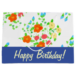 Grande Bolsa de regalo floral elegante