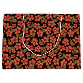 Grande Bolsa de regalo floral roja