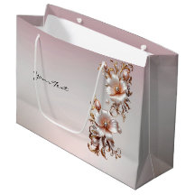 Bolsa de regalo floral rosa decorativa