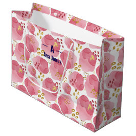 Grande Bolsa de Regalo Floral Rosa personalizado - Waterc