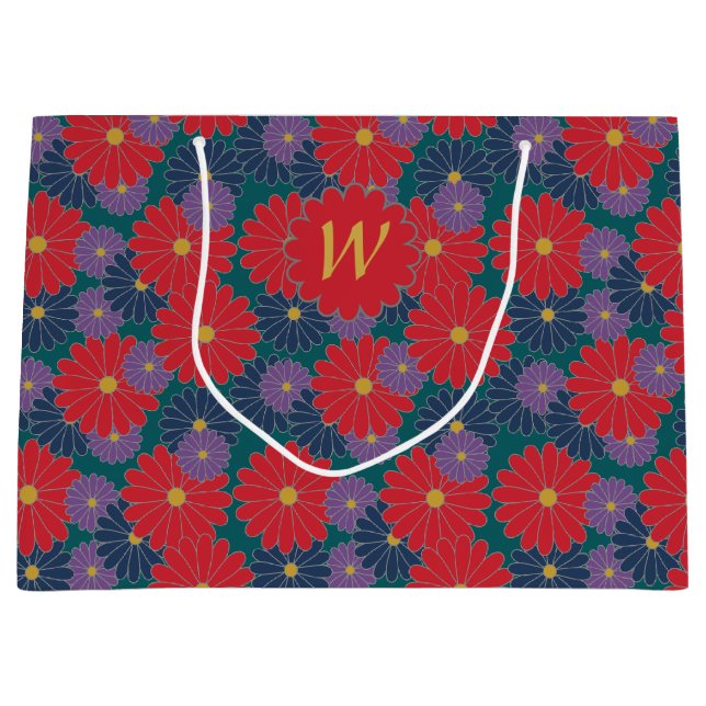 Grande Bolsa de regalo floral Splashy Fall (Anverso)