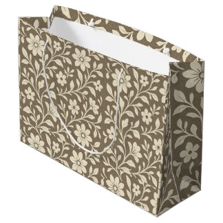 Grande Bolsa de regalo floral vintage elegante