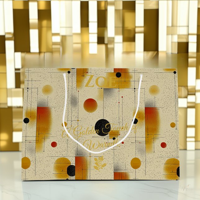 Grande Bolsa de Regalo Geométrica Abstracta con Toque Dor (Subido por el creador)