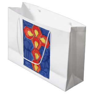 Grande Bolsa de regalo Glossy de gran tamaño de fondo cru