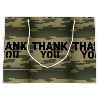 Grande Bolsa de regalo "Gracias" de camuflaje