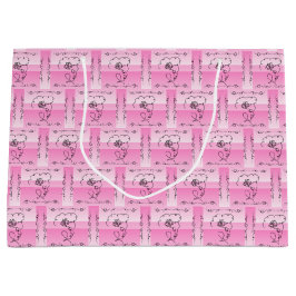 Grande Bolsa de Regalo Horizontal Flowing Beauty Rose