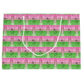 Grande Bolsa de Regalo Horizontal Flowing Beauty Roselle