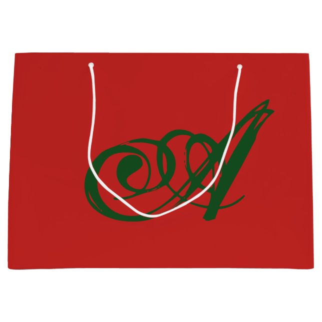 Grande Bolsa de regalo inicial del personalizado (Anverso)