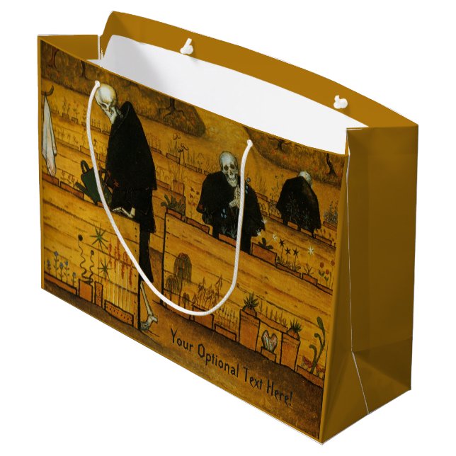 Grande Bolsa de regalo "Jardín de la Muerte" personalizad (Angulo reverso)