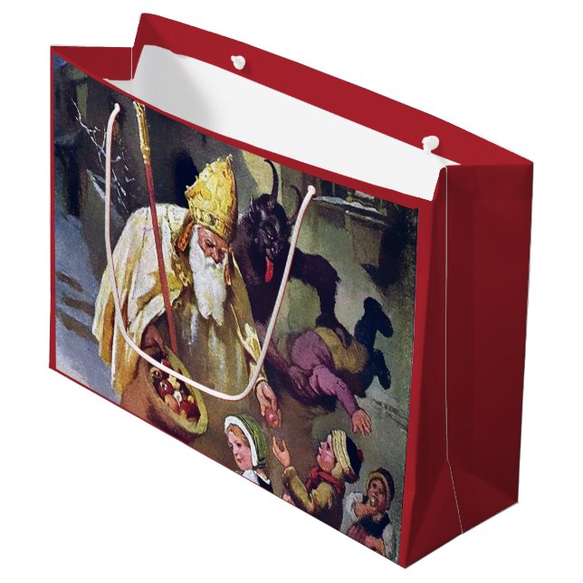 Grande Bolsa de regalo Krampus para grandes Navidades (Angulo Anverso)