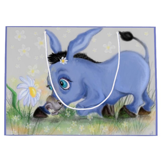 Grande Bolsa de regalo Little Donkey y Daisy (Anverso)