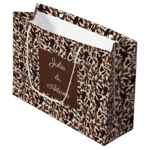 Grande Bolsa de regalo marrón jirafa