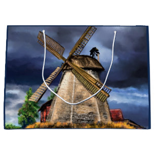 Grande Bolsa de regalo Molino de viento holandés