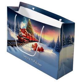 Grande Bolsa de regalo navideña del árbol de Navidad del