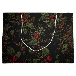 Grande Bolsa de regalo navideña Victoriana Carmesí