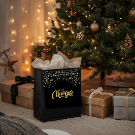 Grande Bolsa de regalo negra elegante