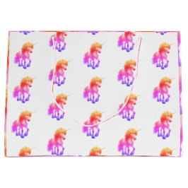 Grande Bolsa de regalo neon de unicornio