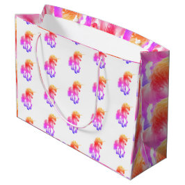 Grande Bolsa de regalo neon de unicornio