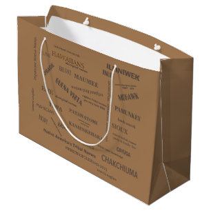 Grande Bolsa de regalo / nombres tribales de la primera n
