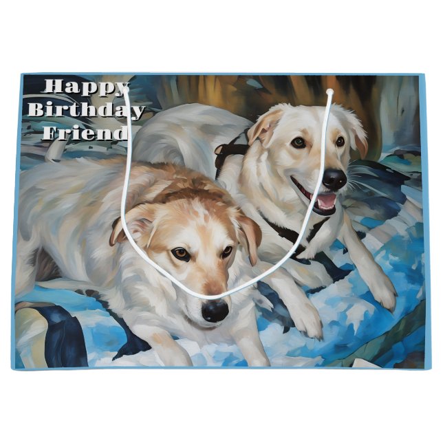 Grande Bolsa de regalo para amigos de cachorros (Anverso)
