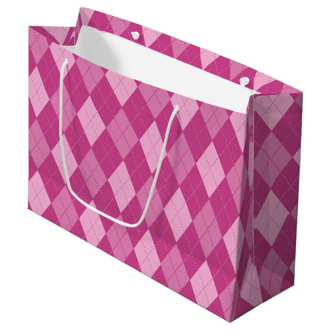 Grande Bolsa de regalo para arco rosado medio (Angulo Anverso)