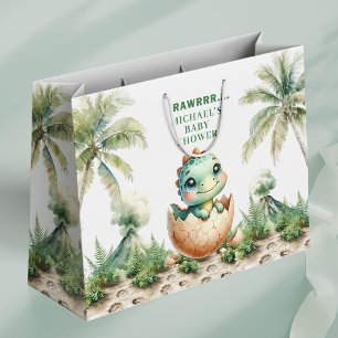 Grande Bolsa de Regalo para Ducha de Bebé Dino Adorable q