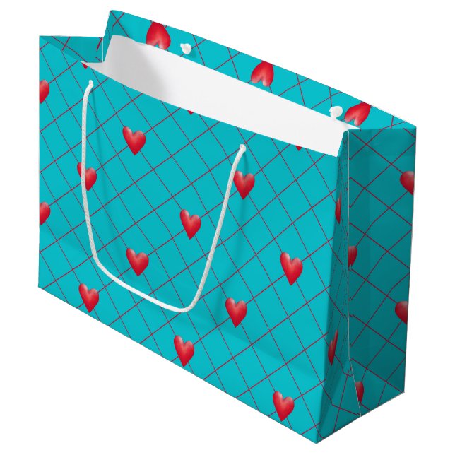 Grande Bolsa de regalo para el día de San Valentín, coraz (Angulo Anverso)