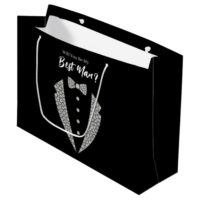 Grande Bolsa de regalo para el padrino de boda (Angulo Anverso)