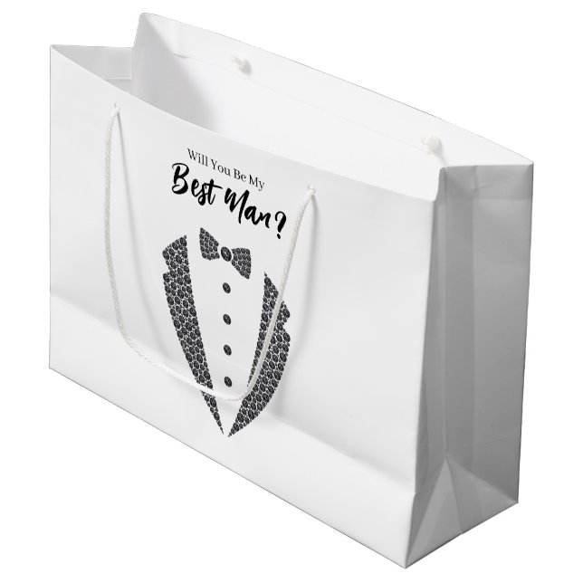 Grande Bolsa de regalo para el padrino de boda (Angulo Anverso)