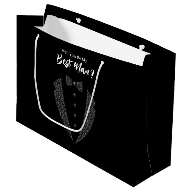 Grande Bolsa de regalo para el padrino de boda (Angulo Anverso)