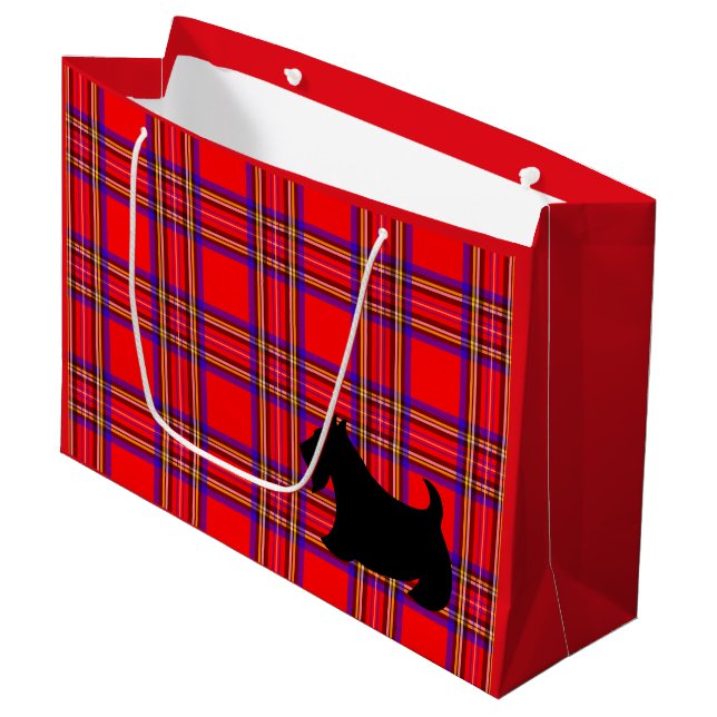 Grande Bolsa de regalo para el Terrier de Escocia (Angulo Anverso)