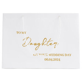 Grande Bolsa de regalo para hija novia personalizada, par