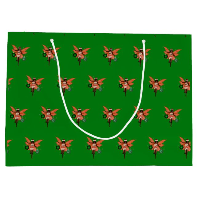 Grande Bolsa de regalo para los Navidades afroamericanos (Reverso)