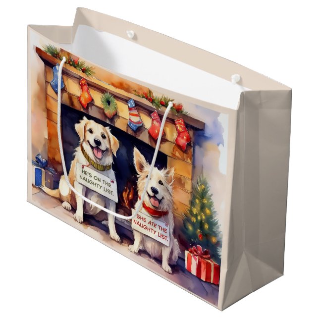 Grande Bolsa de regalo para los Navidades de perros travi (Angulo Anverso)