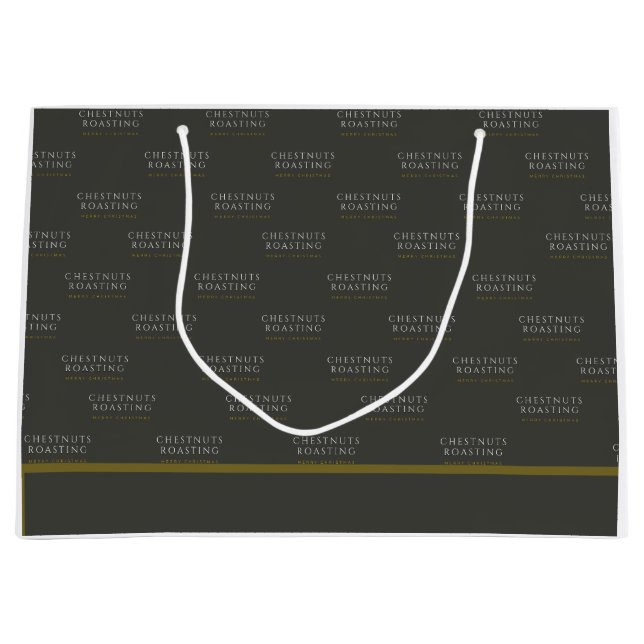 Grande Bolsa de regalo para navidades - castañas asadas (Anverso)
