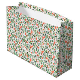 Grande Bolsa de regalo para Navidades de follaje