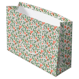 Grande Bolsa de regalo para Navidades de follaje