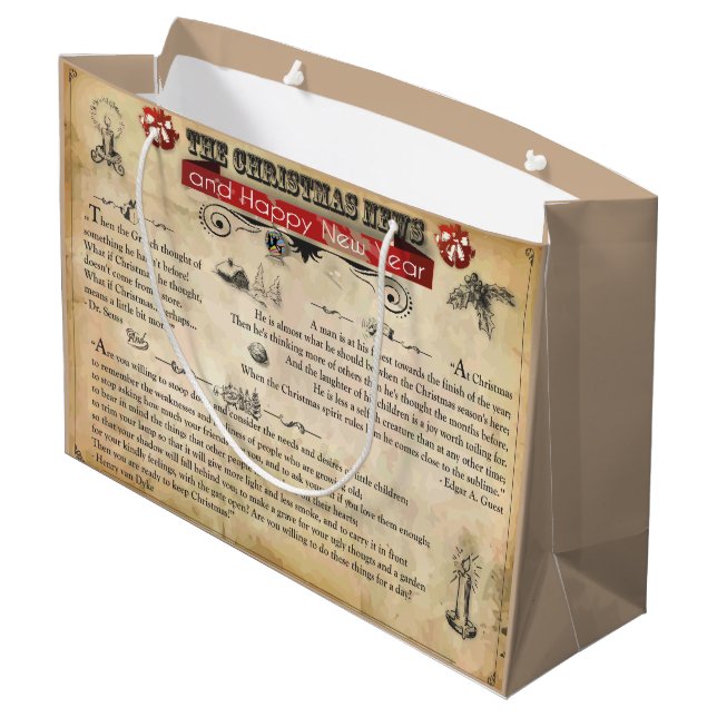 Grande Bolsa de regalo para navidades - Grande, brillante (Angulo reverso)