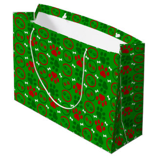 Grande Bolsa de regalo para Navidades verdes brillantes
