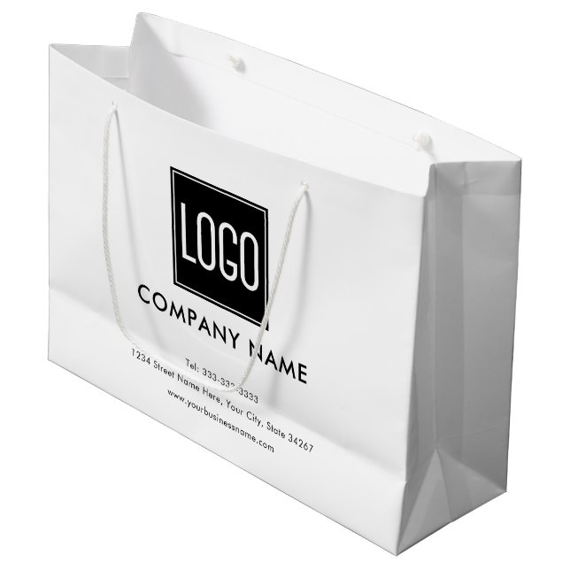 Grande Bolsa de regalo para negocios – Obsequio de logoti (Angulo Anverso)